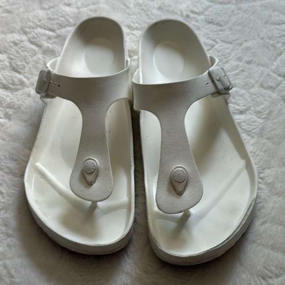 Birkenstock Other - Eva Men’s size 12-12.5 Birkenstock White Sandals with Buckle